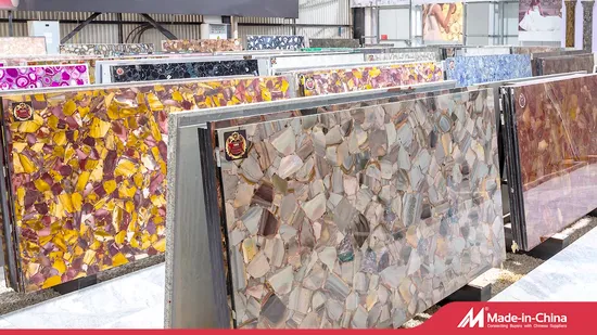 Fragmentos Marrons de Pedra Artificial Terrazzo para Decoração de Casa