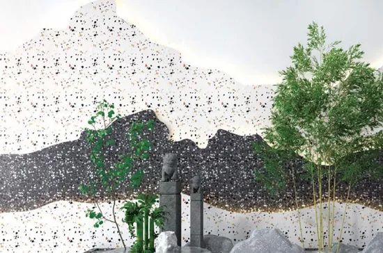 Laje de pedra artificial de terrazzo para decoração de fundo de parede