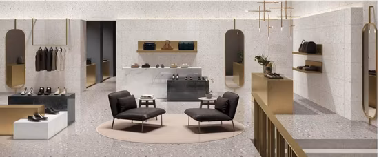 Design de loja de marca de luxo - Azulejo de terrazzo para decoração interna/externa